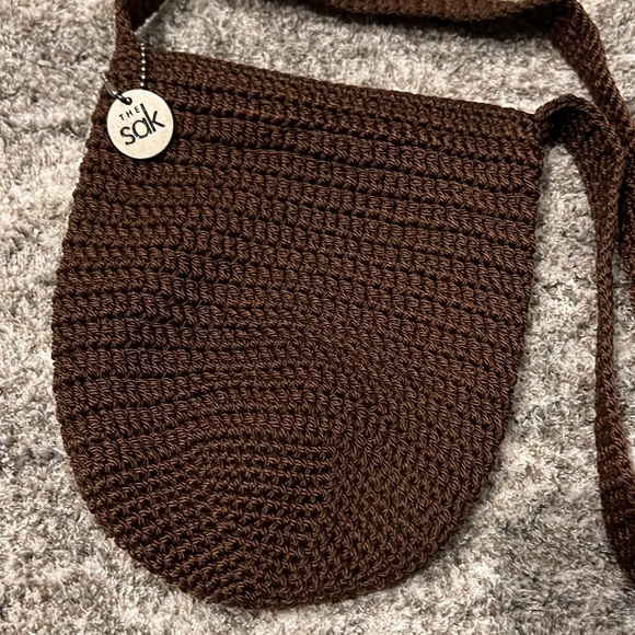 The Sak brown crocheted cross body bag - Picture 3 of 5